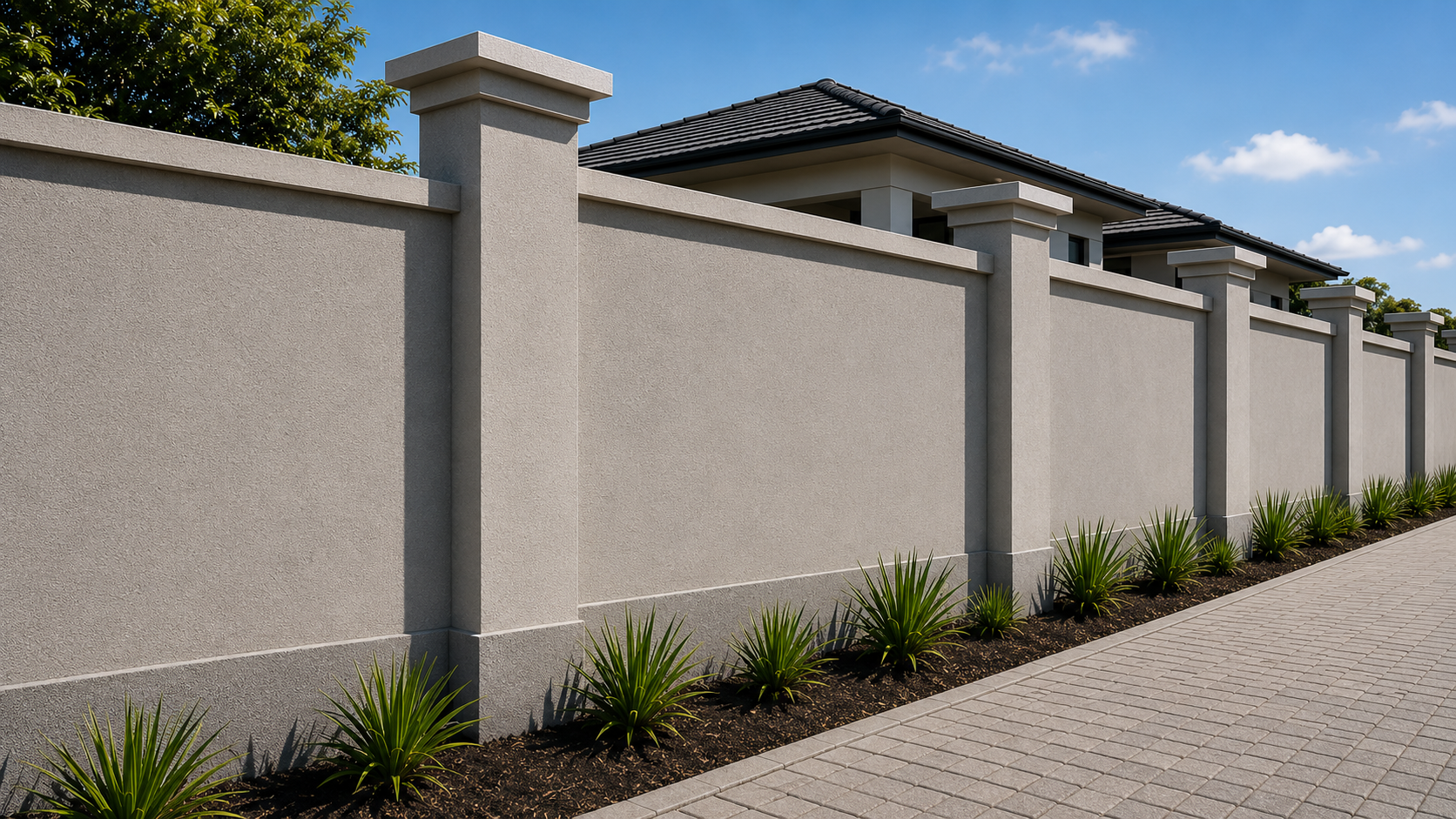 Boundary walls construction